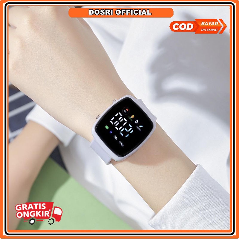 [ BISA COD ] Jam Tangan LED Digital Pria Wanita Rubber Electronic Fashion Couple Anak Remaja Import Premium