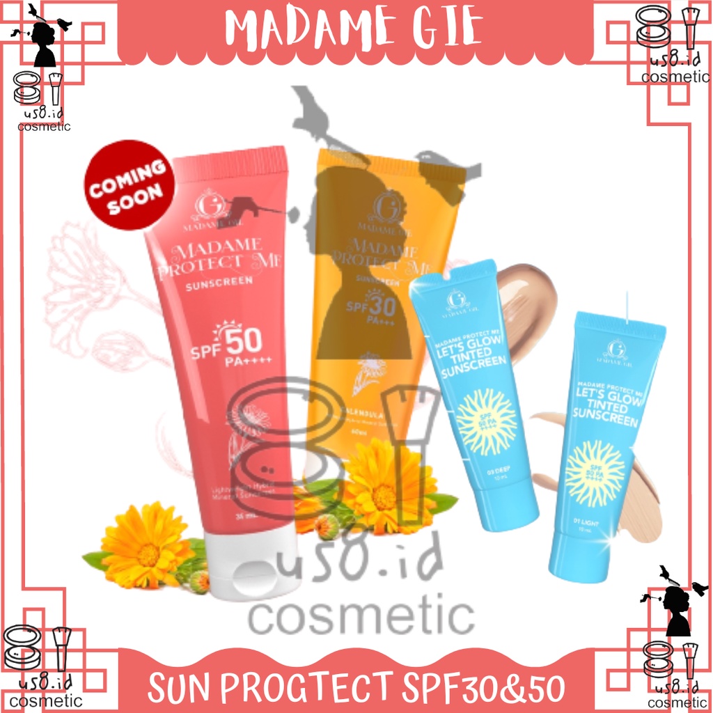 Madame Gie Madame Protect Me Sunscreen SPF 30+++ || madam gie SkinCare || Sunscreen || Madame Protect Me Let's Glow Tinted Sunscreen SPF 50 PA ++++