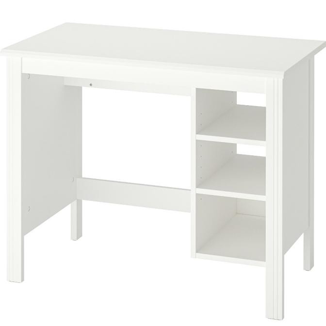 Meja Belajar Meja Kerja Ikea Putih 90X52X73Cm(Pxlxt), Brusali Buynowdotcom