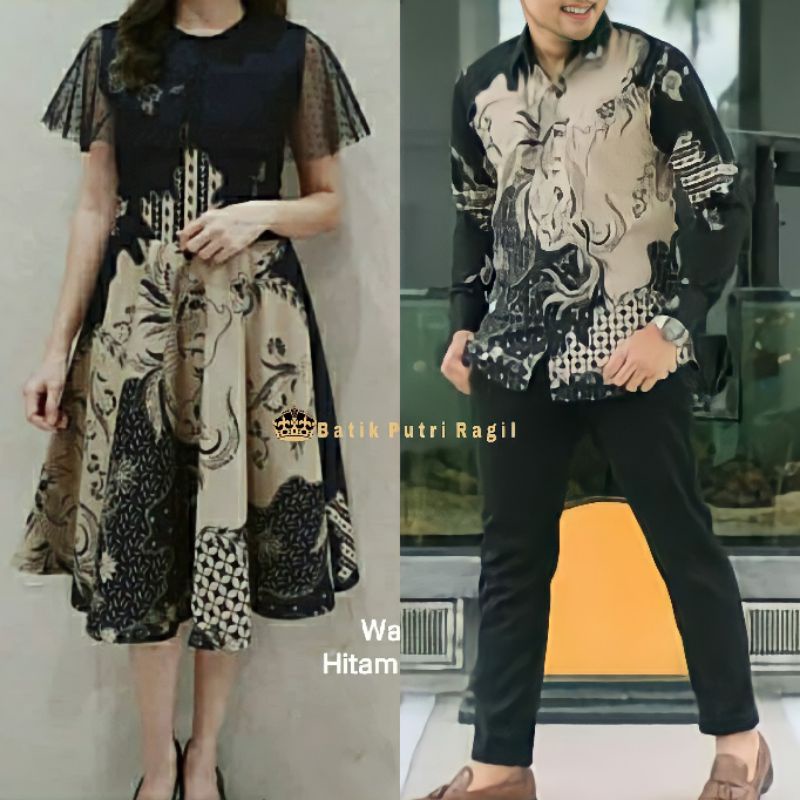COUPLE DRESS BATIK PREMIUM / DRES BATIK PESTA PREMIUM / Dress Batik Modern Terbaru
