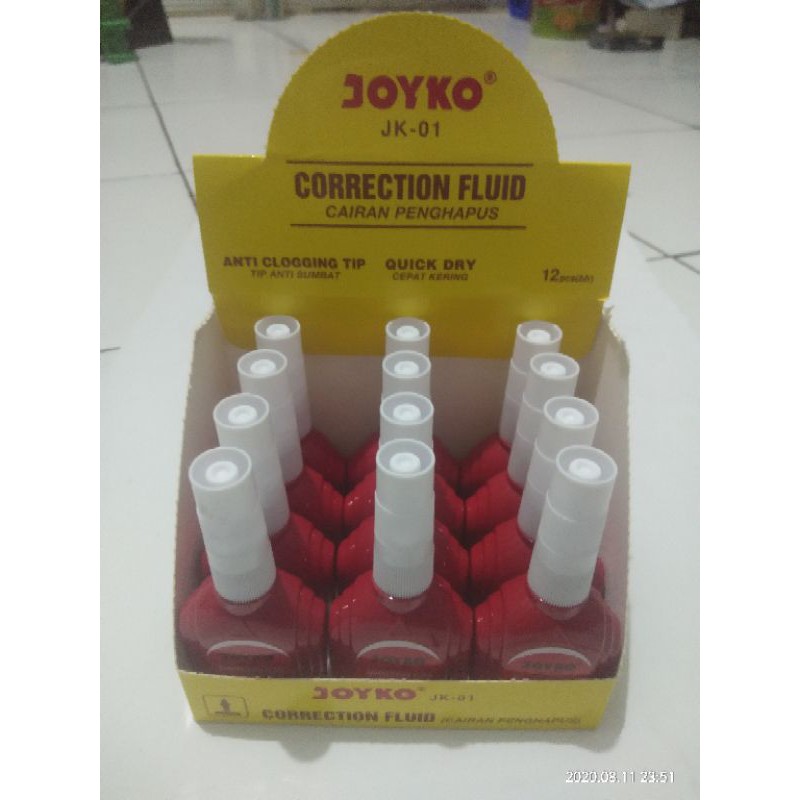 

Tipe x Correction Fluid / Cairan Koreksi / Penghapus Cair / Joyko JK-01