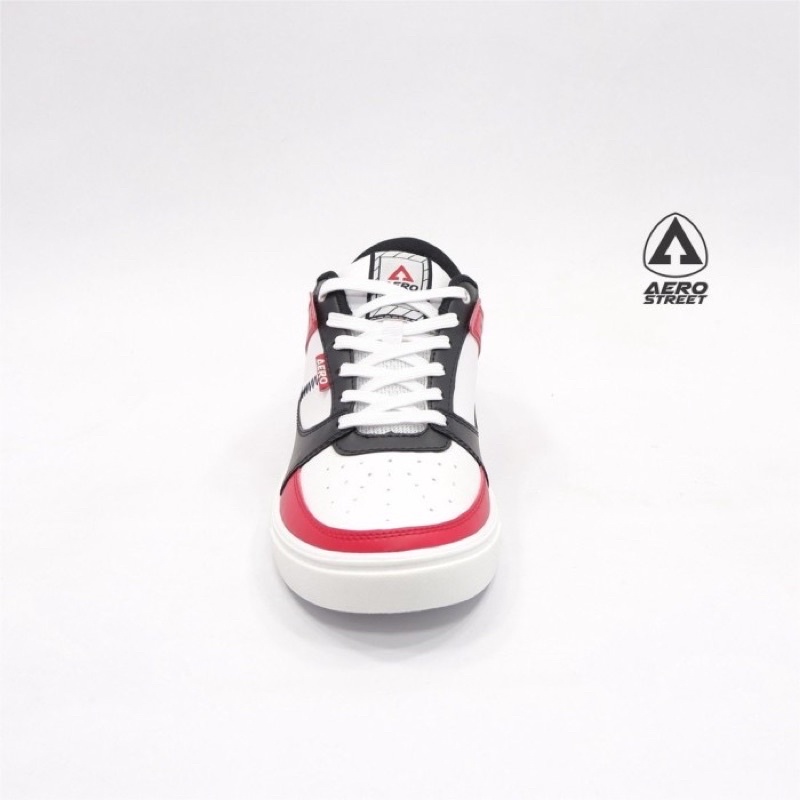 Aerostreet Hoops Low Size 41 Merah Hitam Sepatu Sneakers