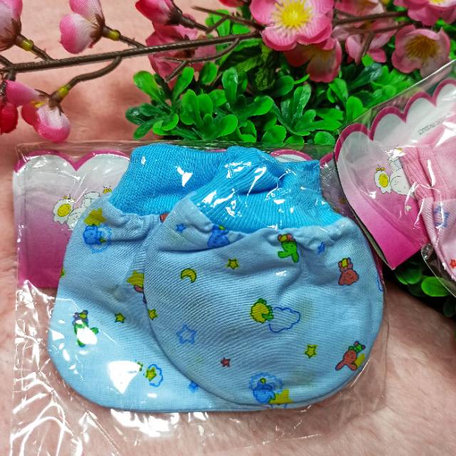 Ss#5004 Sarung Tangan Kaki Baby New Born Okiyo / Perlengkapan Bayi Baru Lahir (3pasang)