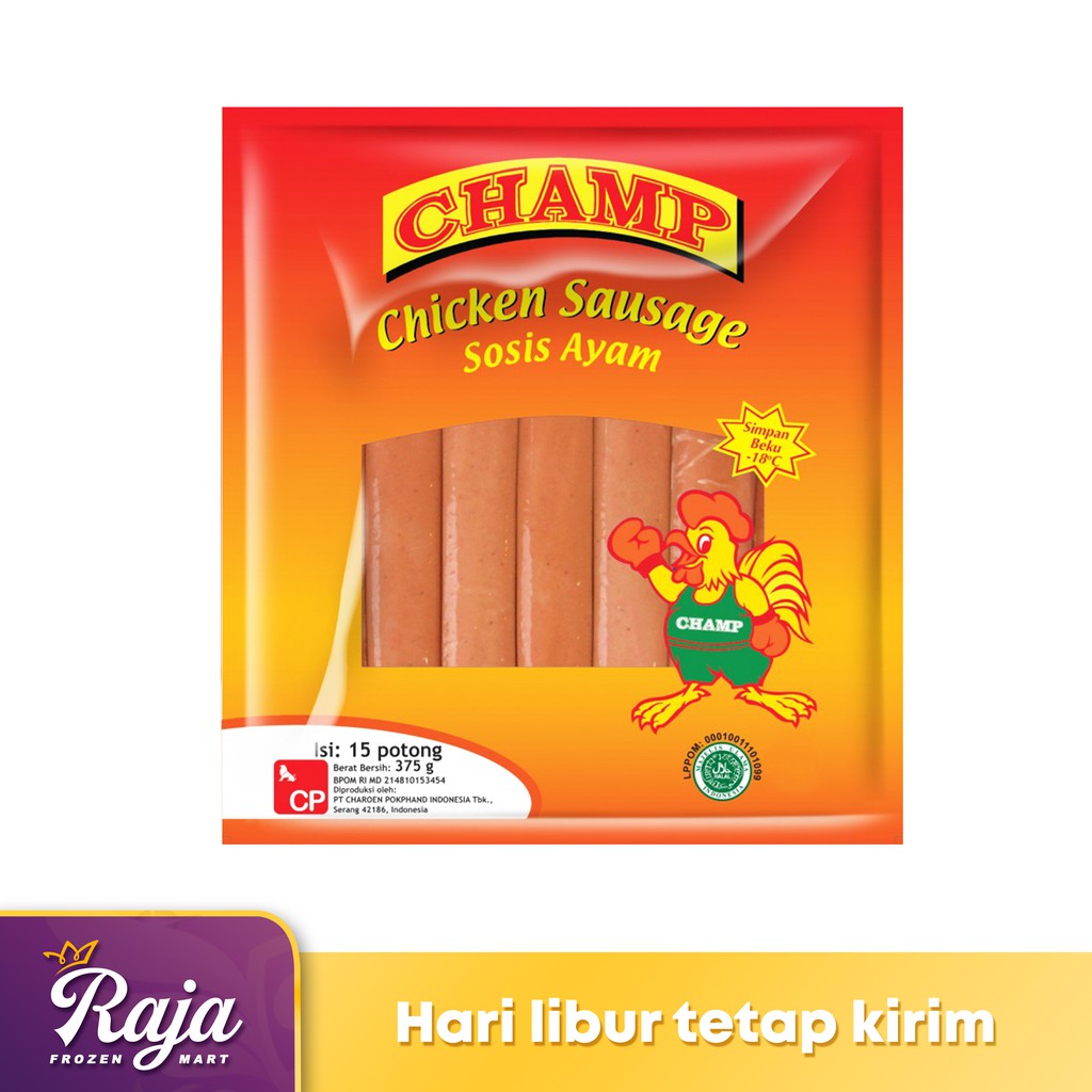 

Champ Chicken Sausages 375gr / Makanan Beku / Frozen Food / Sosis / Kentang Beku