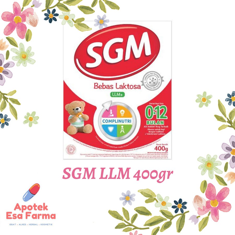 SGM LLM 0-12 bulan 400 gr susu bebas laktosa susu anak bayi diare