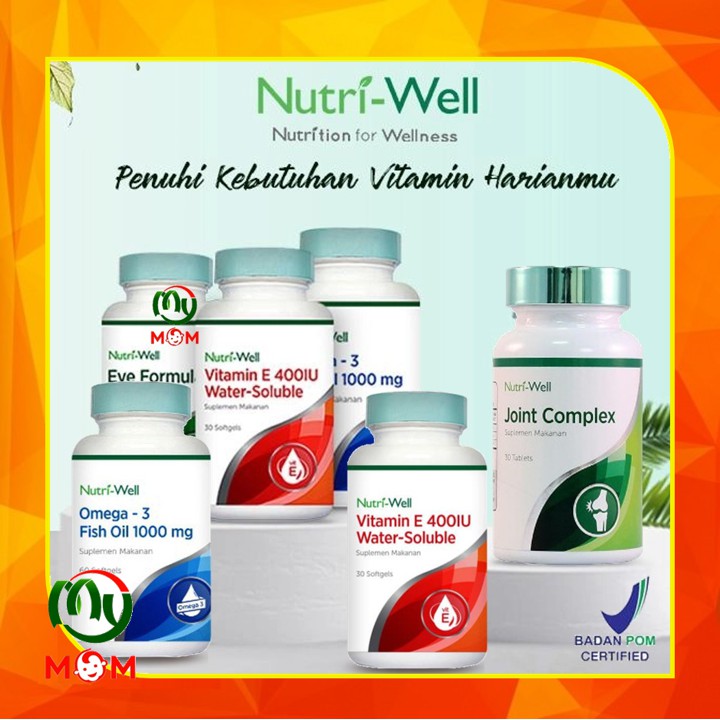 [BPOM] Nutriwell Vitamin E 400-IU Isi 30 Softgel  / Nutri-Well Vitamin E / Vitamin Daya Tahan Tubuh / MY MOM