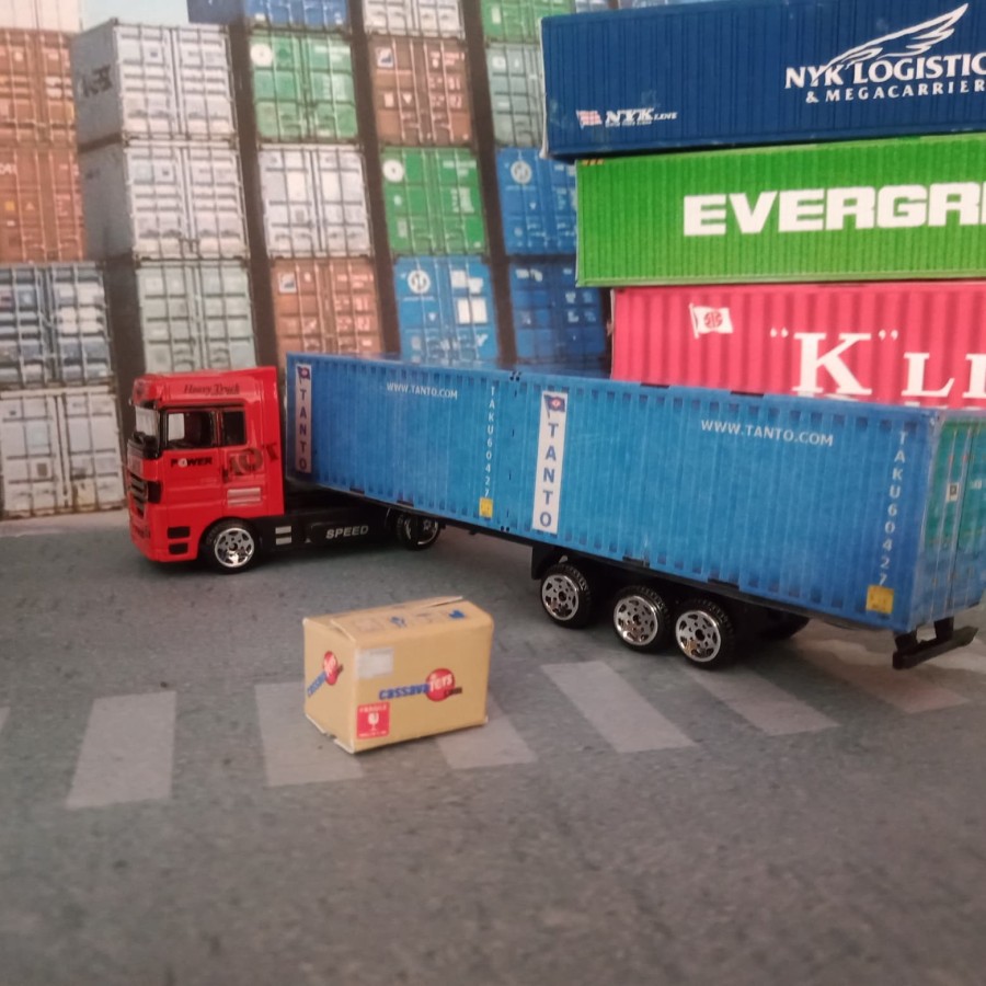 Diecast truck Container Tanto - Truk Kontainer