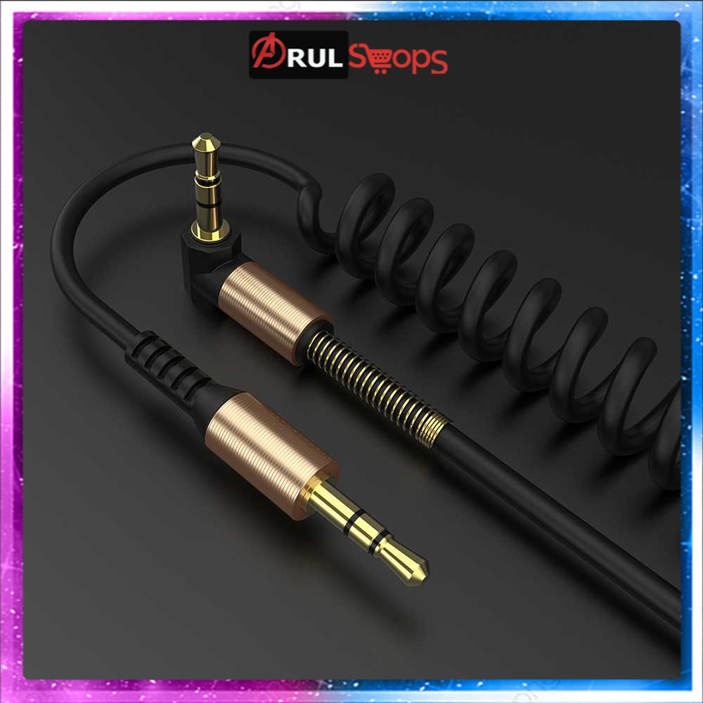 Taffware Kabel Audio AUX 3.5mm Spring L Jack 1.5m - ZHY43938