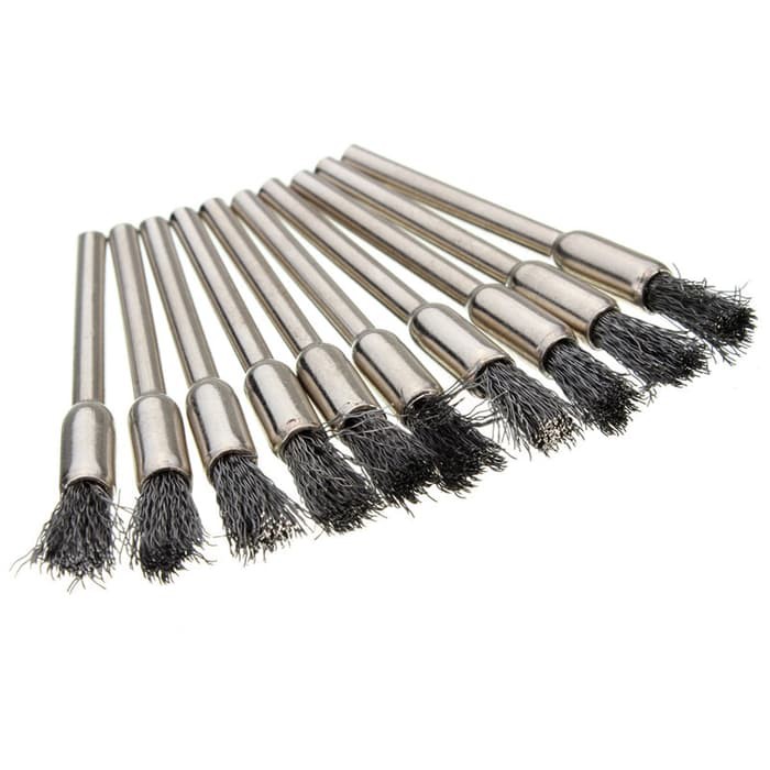 Wire Brush Stainless Steel 6mm Sikat Kawat Mini Grinder Dremel *WB07