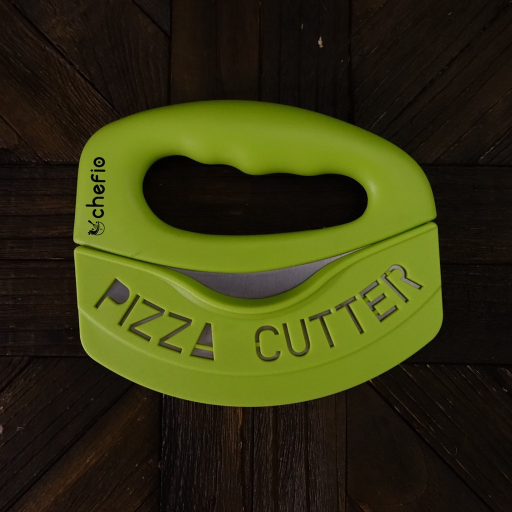 Chefio Pizza Cutter Mezzaluna / Dough Cutter / Chopper / Pisau Pizza