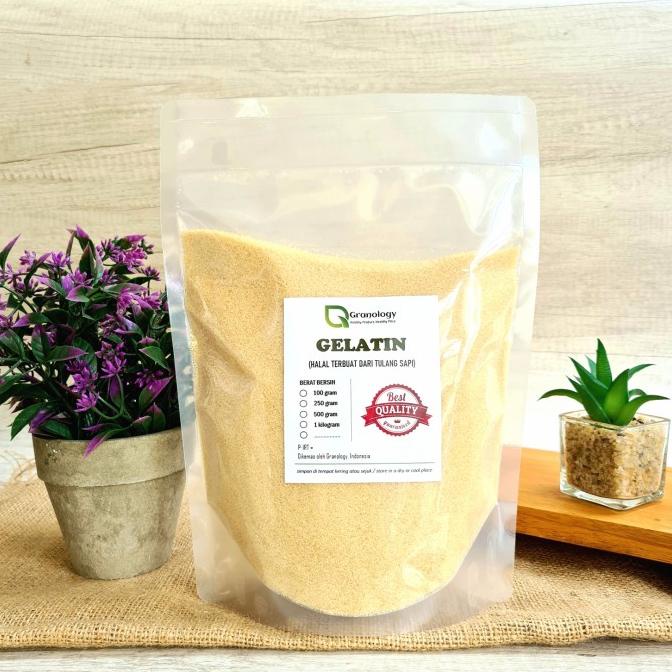 

Buruan serbu] Gelatin Bubuk Halal Premium Import (1 kilogram) by Granology