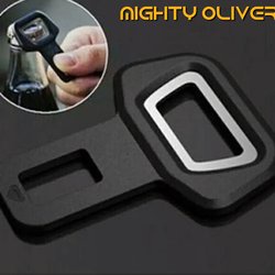 Seat belt buckle alarm buzzer stopper / pembuka botol minuman vbmo hitam