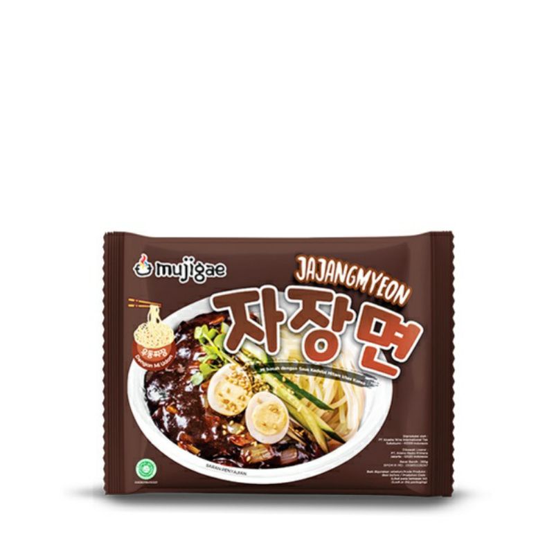 mujigae jajangmyeon halal/mie hitam korea/jjajangmyeon/mie korea halal/jjajangmyun