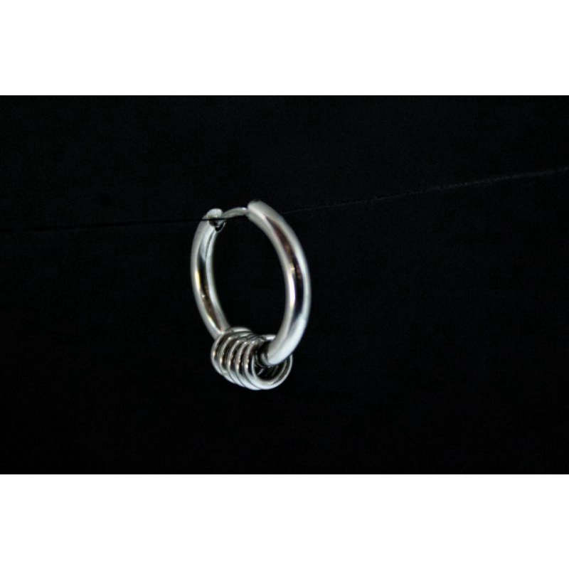 Anting hoop Ring Baja Titanium 3 variasi ukuran