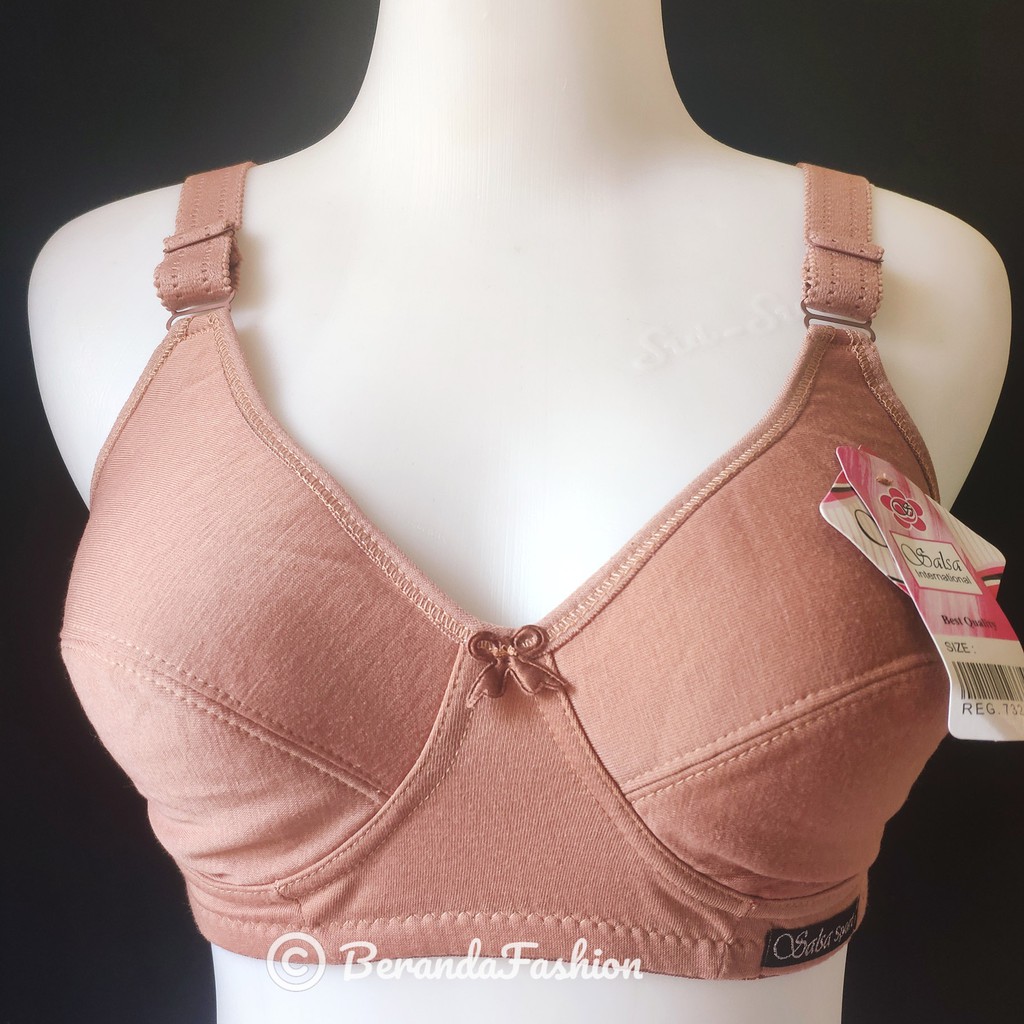 Bra jumbo bh bigsize tanpa busa cup B C size 36-48 Salsa Sport murah berkualitas