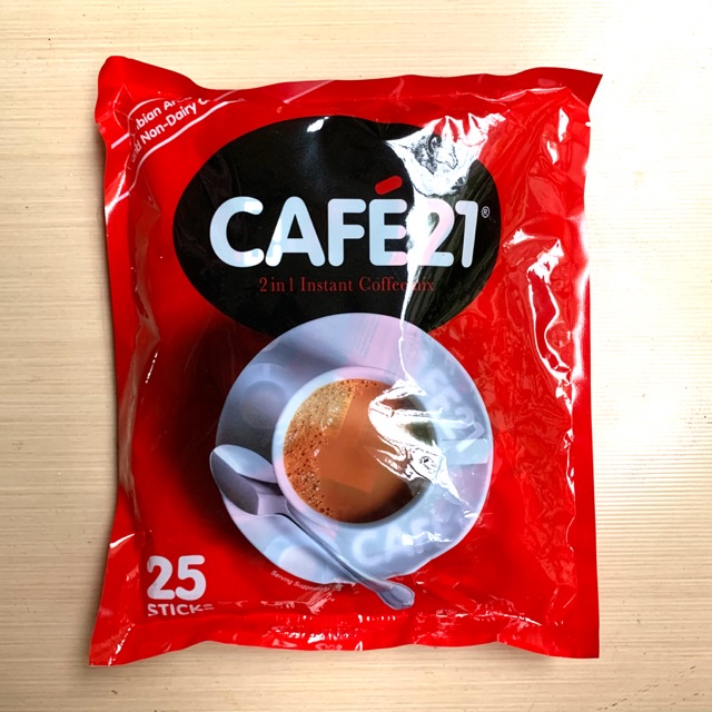 CAFE 21 Coffee Mix 2 in 1 isi 25's / Kopi Hitam Instant Tanpa Gula