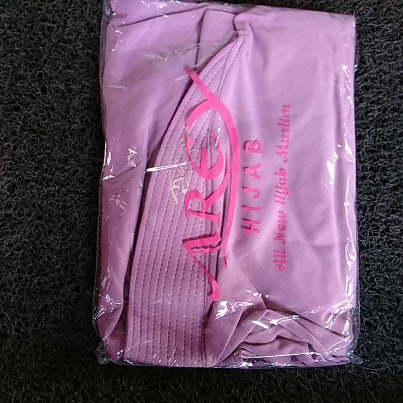 069 JUMBO SYAR'I ORI AREY HIJAB | JILBAB INSTAN KERUDUNG ORIGINAL-lilac