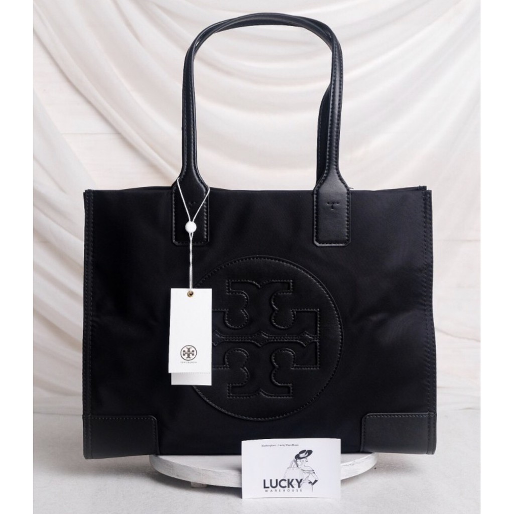 Tory Burch Ella Nylon Tote Bag In Black - ORIGINAL 1000%