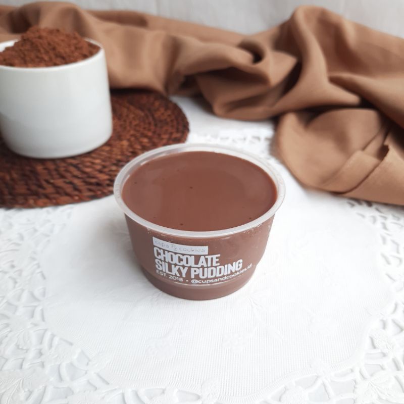 

[Harga 3 Cup] Chocolate Silky Pudding | 100 ml | Cups & Cookies