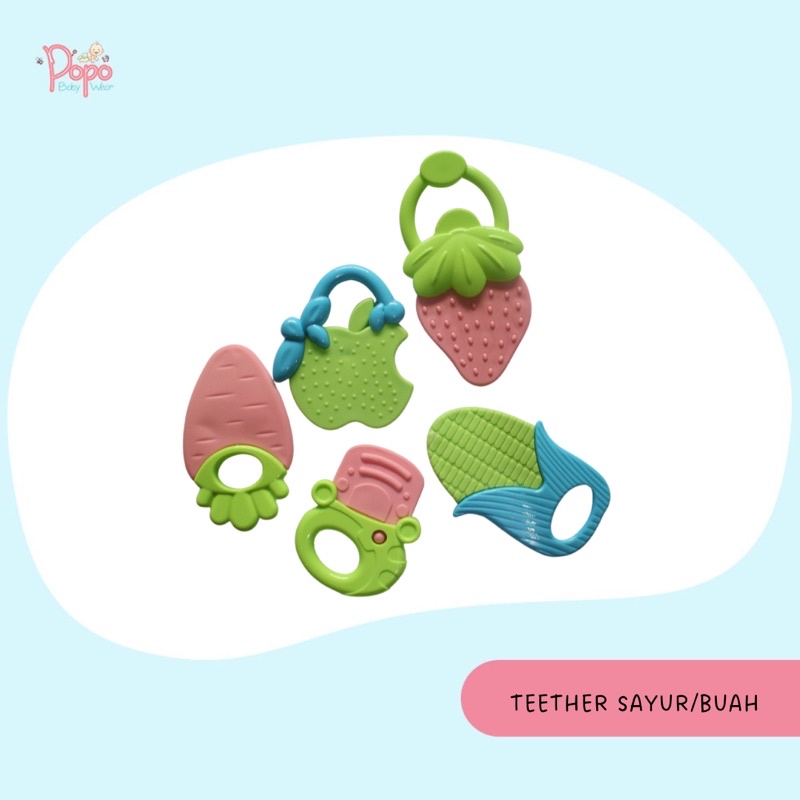 Teether Bayi/Gigitan Bayi Bentuk Sayur/Buah (TEETHER BABY)