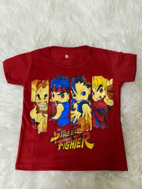 Kaos anak laki-laki-Street fighter) 1-9 tahun