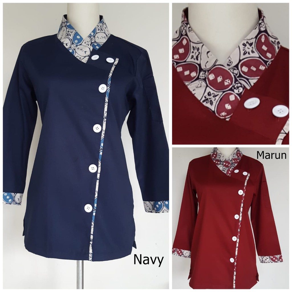 Baju Chef Wanita Kombi Batik Shopee Indonesia