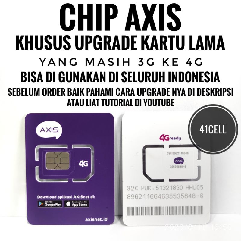 Kartu Perdana Axis Upgrade 3g Ke 4g Shopee Indonesia