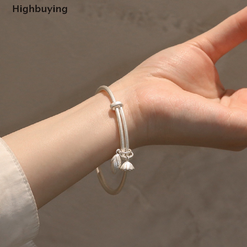 Hbid Gelang Tangan Lapis Silver Adjustable Untuk Wanita Glory