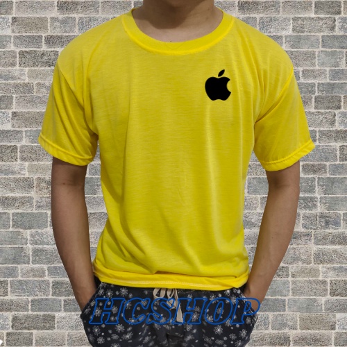 Kaos Pria Distro Murah Baju Pria Apple Atasan Kaos Oblong Pria Keren Oversize Wanita Lengan Pendek Unisex Tshirt