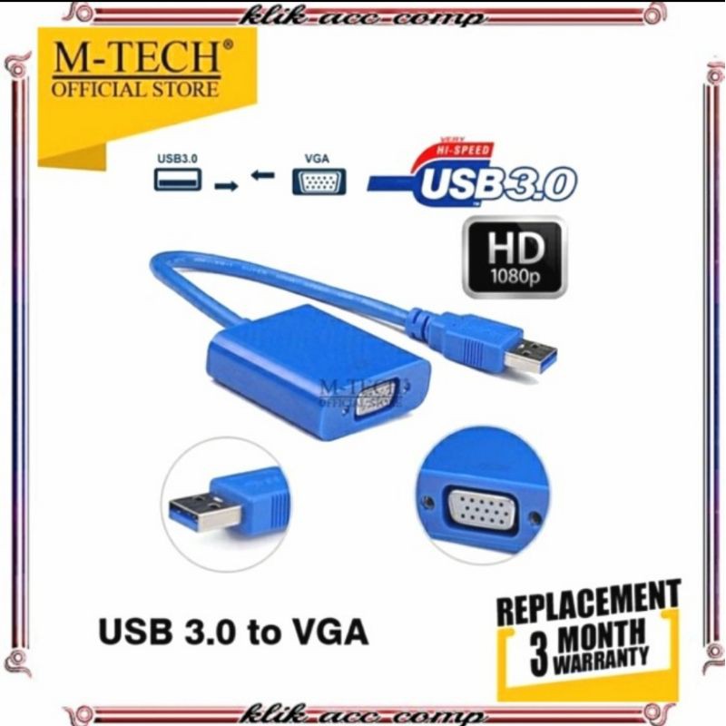 Konverter USB 3.0 to VGA Display Adapter / CONVERTER USB 3.0 TO VGA (USB TO VGA)