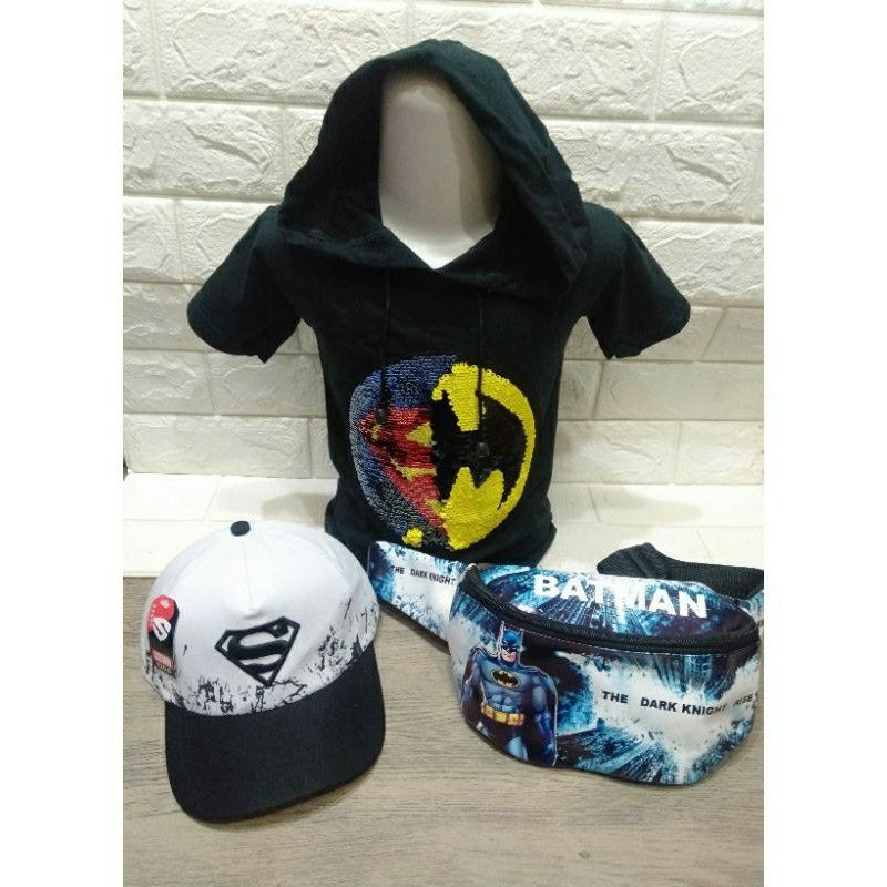 [BIG SALE] PROMO PAKET HEMAT 3 IN 1 KAOS HOODIE-KAOS ANAK UMUR 1-10 TAHUN