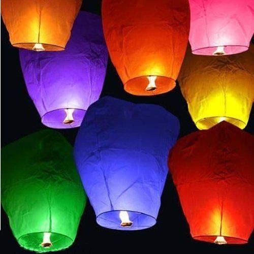 [1 Pcs] Lentera Terbang / Lampion Terbang / Flying Lantern / Lampion Kertas Warna Warni / Sky Lantern