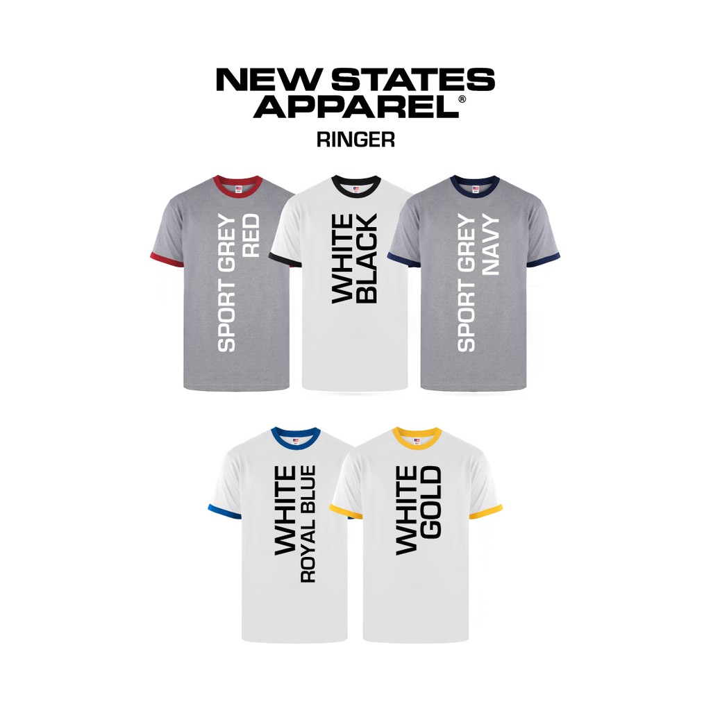 Kaos Polos Ringer New States Apparel Premium Cotton 7250 Cotton Combed 24s Bahan Adem (Part2)