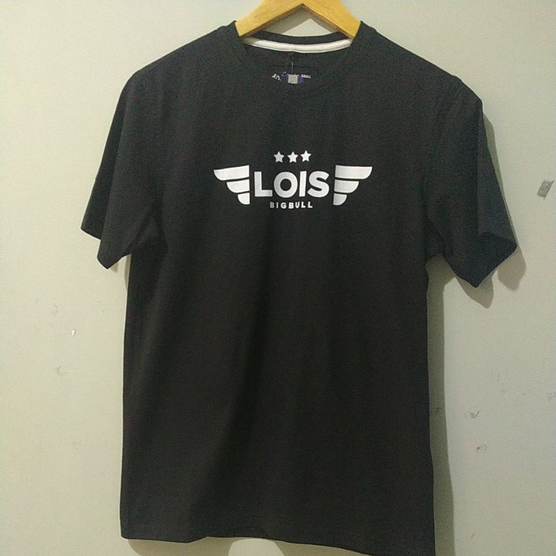KSL2133 OB KAOS LENGAN PENDEK POLOS WARNA HITAM LOIS ORIGINAL