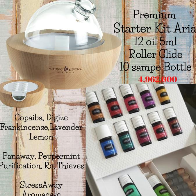 Premium Kit Aria Diffuser Young Living 12 Essential Oil Ori Segel Store_Floridina