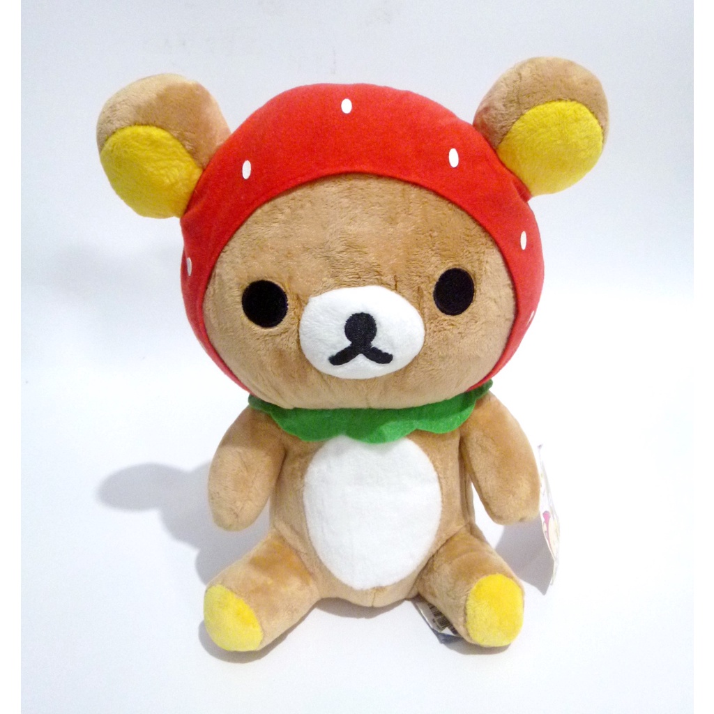 Boneka Rilakkuma Strawberry Costume Original San-X Plush Doll