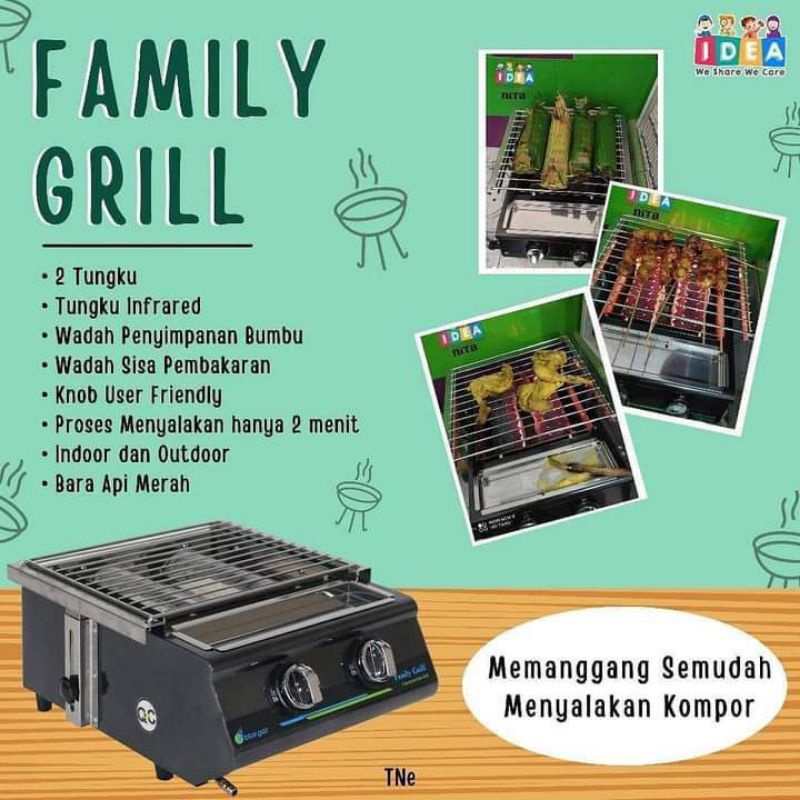 [Ready] Family Grill 2 Tungku Vienta BlueGaz