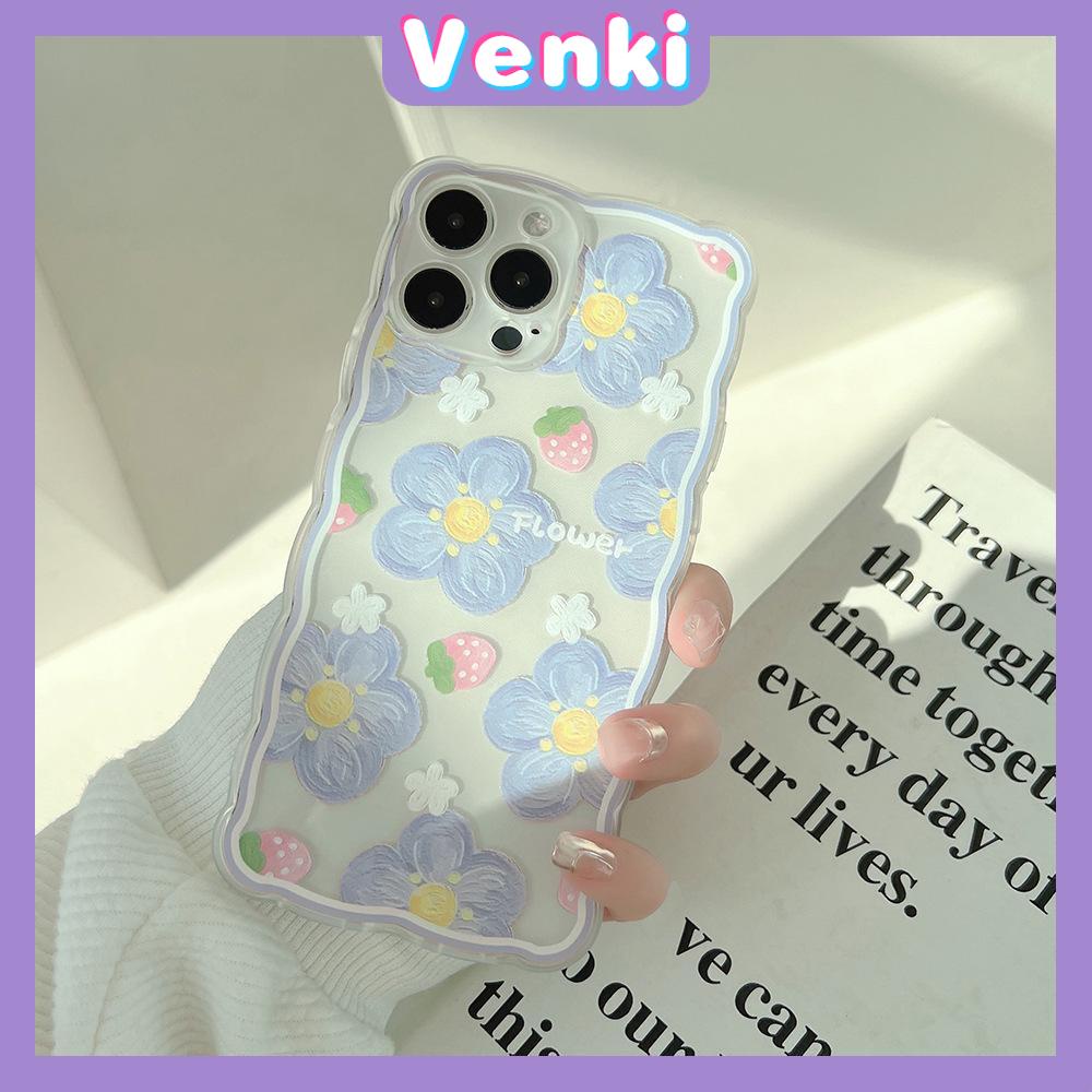 iPhone Case Silicone Soft Case Clear Case Wave Non-Slip Shockproof Camera Full Coverage Protection Oil Painting Flower For iPhone 13 Pro Max iPhone 12 Pro Max iPhone 11 iPhone7Plus