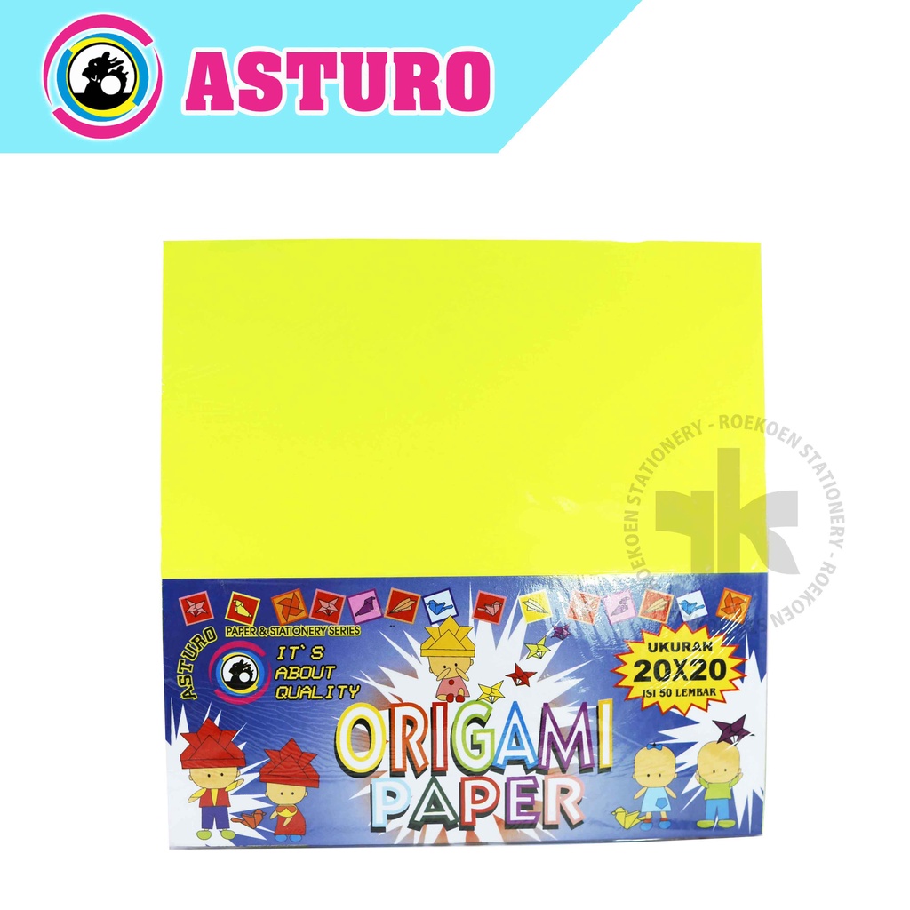 

Asturo Origami Paper Kertas Lipat 20x20cm Single Side (50 Sheets)