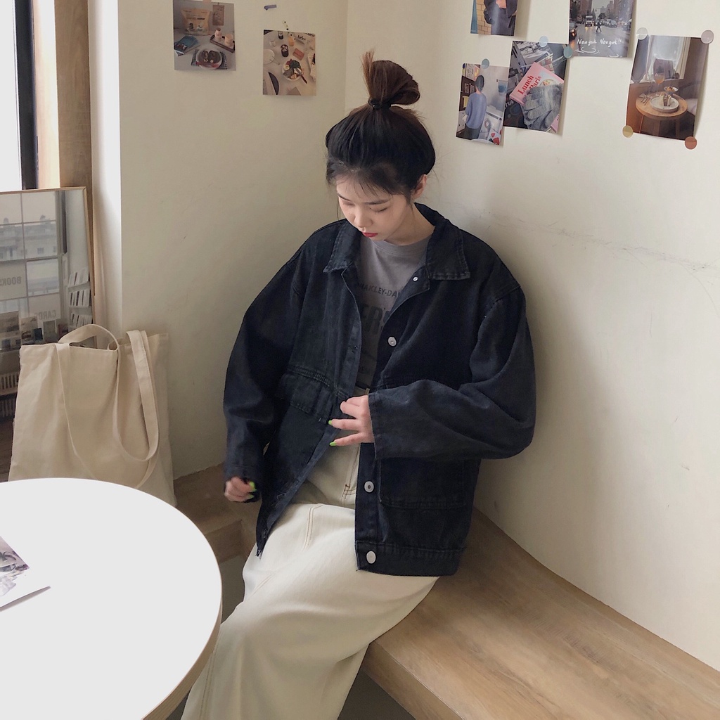 【xiaozhainv】Jaket denim longgar all-match wanita Korea-5