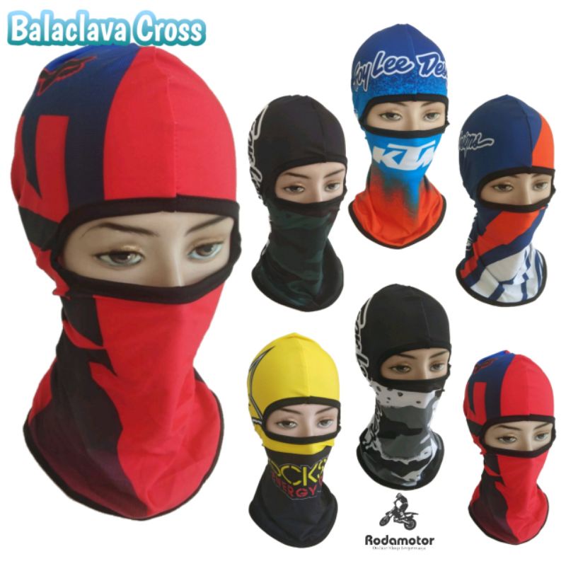 Masker Motor Balaclava Penutup Wajah Lapis helm topeng bikers touring cross trail slayer ninja RD