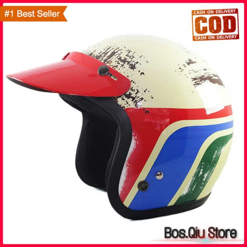 HELM RETRO RIMC SADA TAYENG CREAM GLOSSY/METALIK