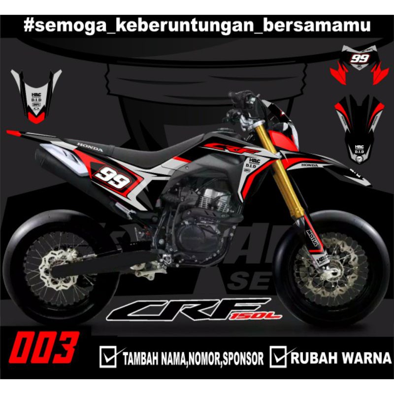 Sticker setiker stiker decal CRF 150 L- Fullbody-Dekal stiker Trail Supermoto laminasi glosy