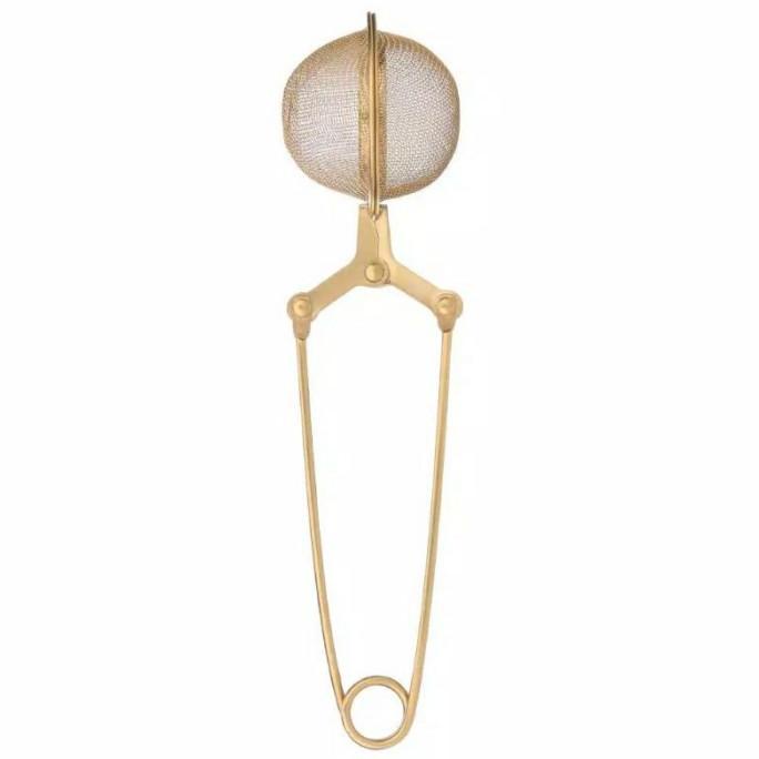 

[COD] Saringan teh gold bola / tea strainer gold stainless steel [COD]