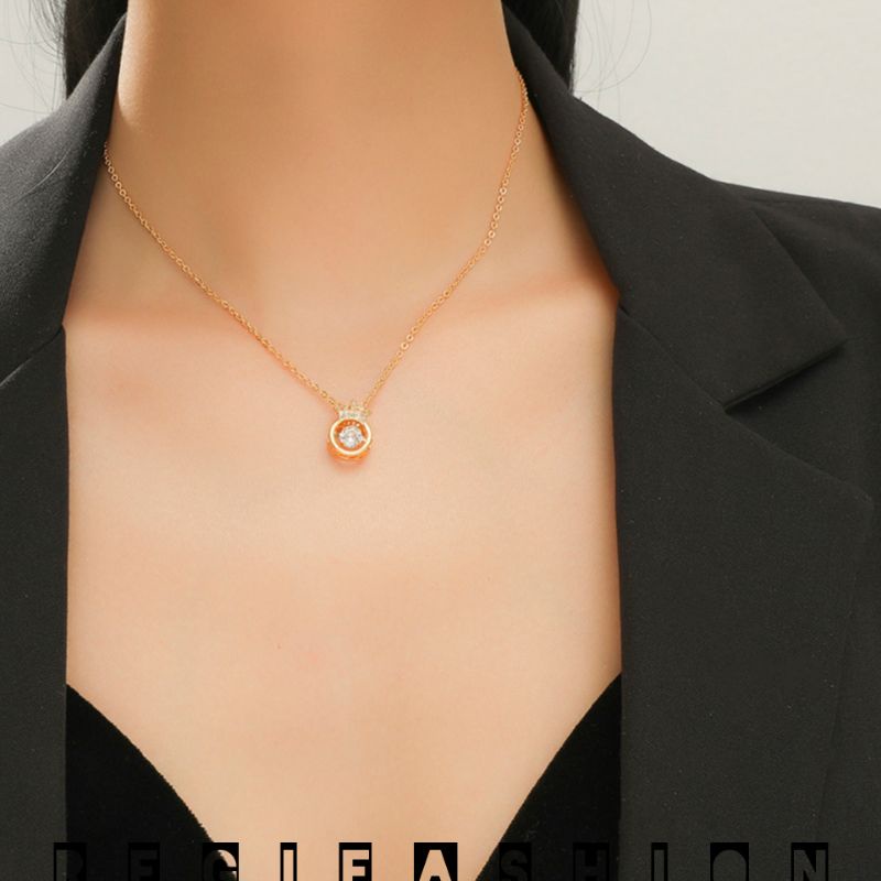 { Bayar Ditempat } Kalung Titanium Wanita Liontin Mahkota / Kalung Rantai Wanita Titanium Asli Ori Import / Kalung Wanita Model Terbaru