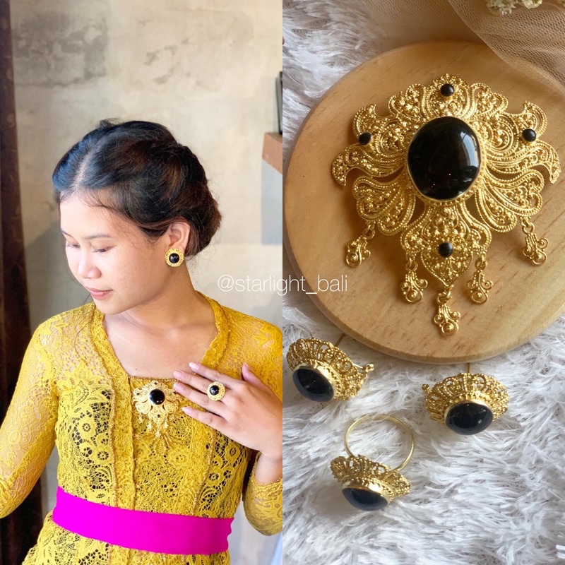 Set Bros Mahkota Resin/ Set Bros Alpaka Bali / Bros Kebaya / Bros  Kebaya Permata / Bros Kebaya