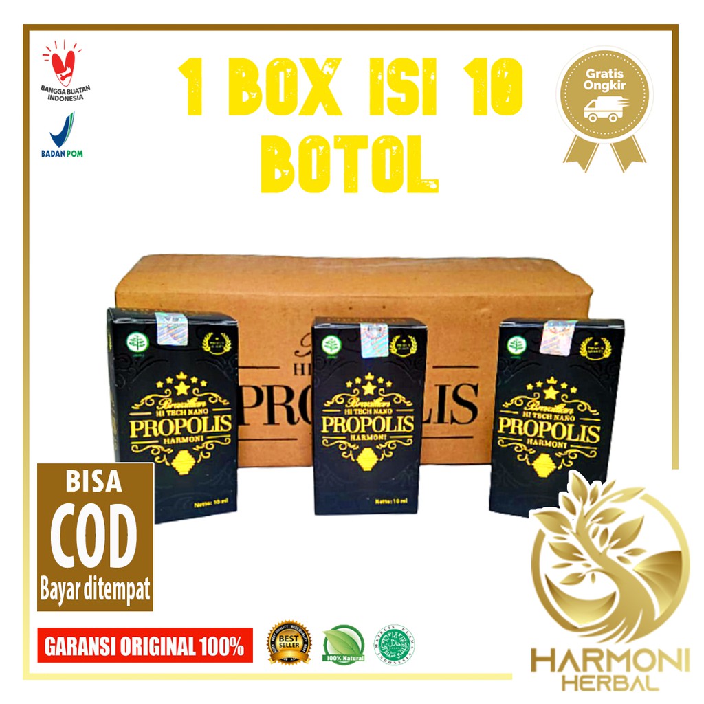 [PAKET 10BTL] Propolis Bazillian Harmoni 10ml Hi Tech Nano Green Premium Original