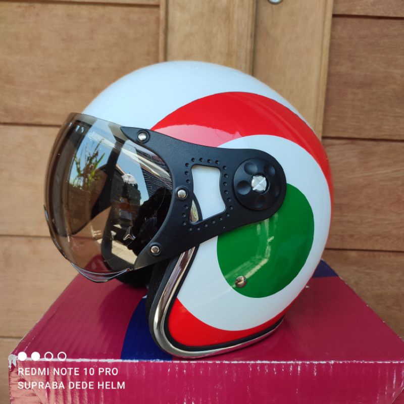 Helm Vespa Bulat Kaca Pilot