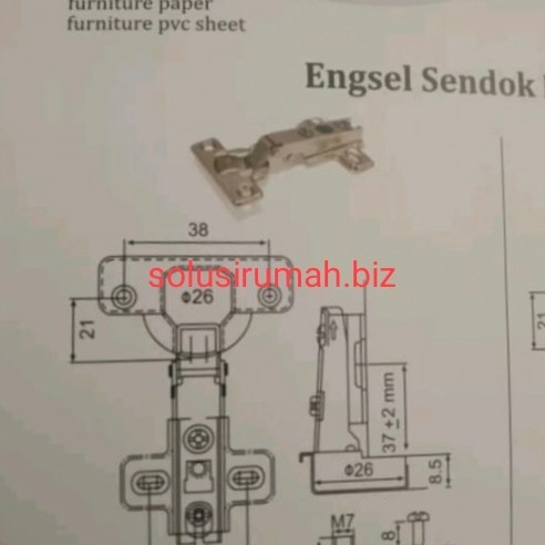 engsel sendok mini lurus mh 0 huben mh0 1pcs perbiji furniture kecil