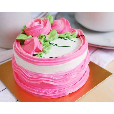 

Kue Ulang Tahun Ultah Black Forest Bunga Pink - Mini Cake